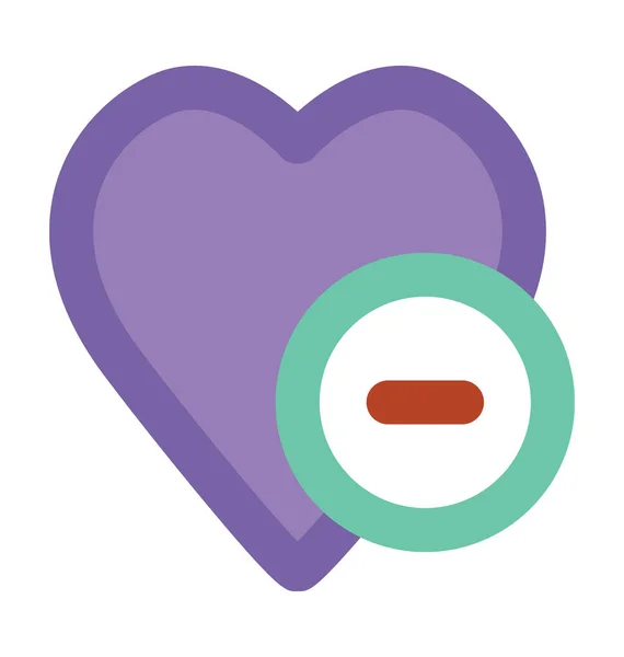 Supprimer Heart Bold Vector Icône — Image vectorielle