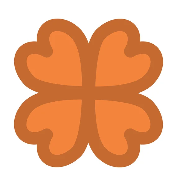 Flor Plana Vector Icono — Vector de stock