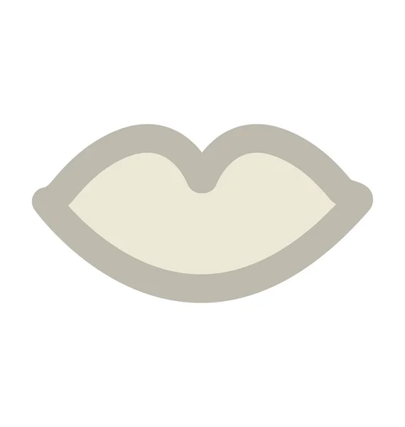 Lippen Flache Vektorsymbole — Stockvektor