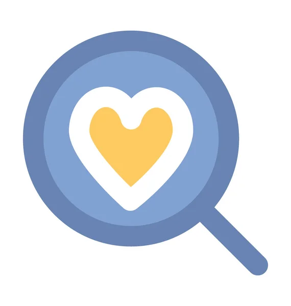 Buscando Ícono Vector Plano Amor — Vector de stock