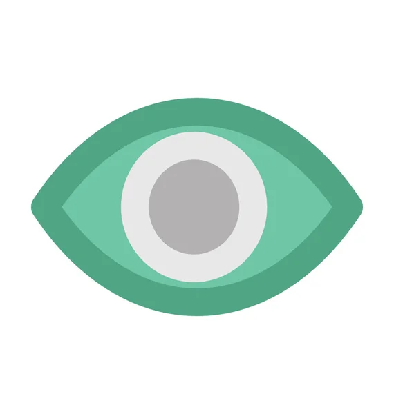 Ojo Humano Audaz Vector Icono — Vector de stock