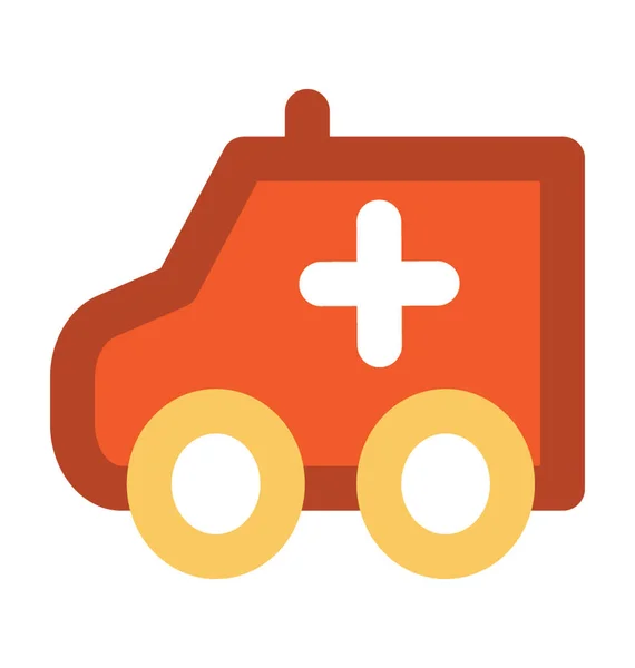 Krankenwagen Fettes Vektor Symbol — Stockvektor