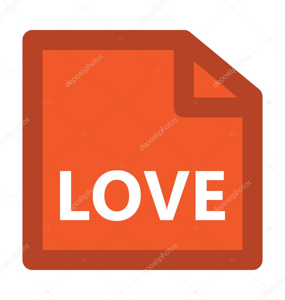 Love Letter Bold Vector Icon