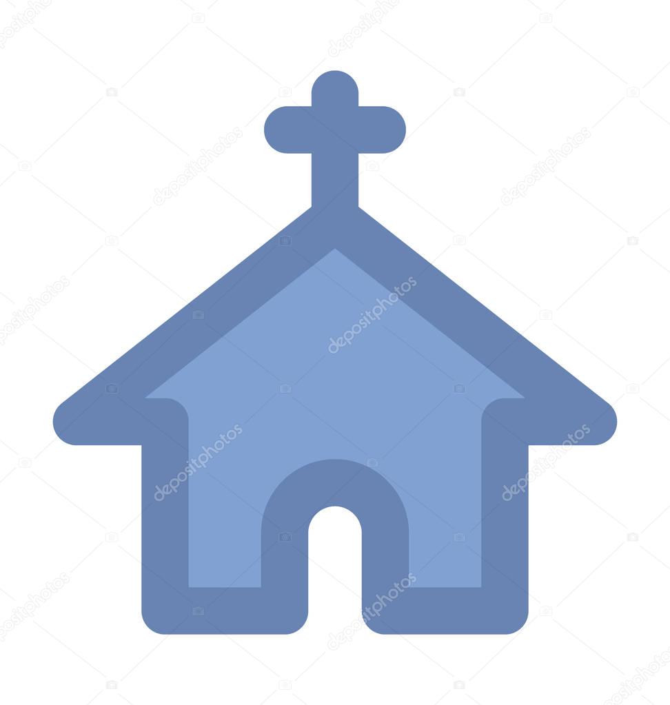 Church Flat Vector Icon