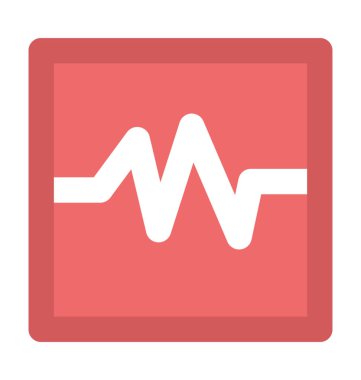 EKG kalın vektör simgesi