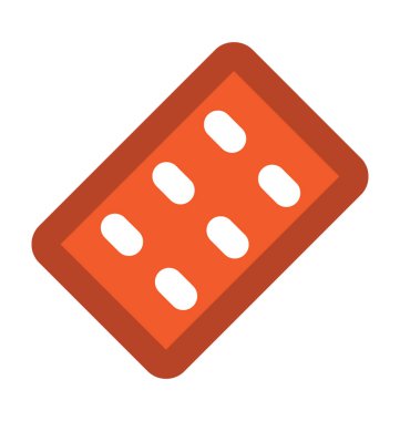 Hapları şerit kalın vektör simgesi