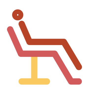 Hasta sandalye kalın vektör simgesi