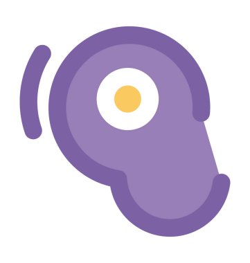 İnsan kulağının kalın vektör simgesi