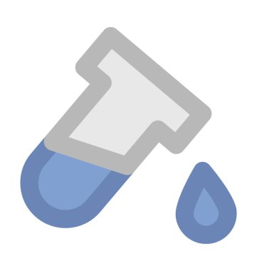 Test tüpü kalın vektör simgesi