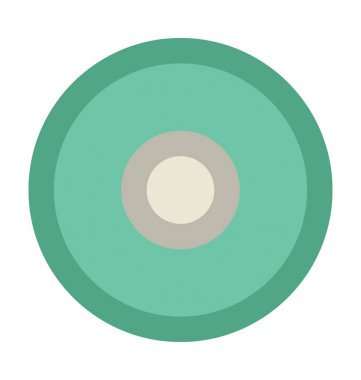 CD düz vektör simgesi