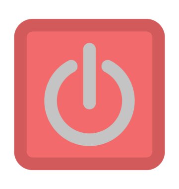 Güç düğmesi düz vektör simgesi