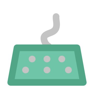 Bilgisayar klavye düz vektör simgesi