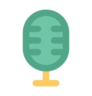 Mikrofon Düz Vektör Simgesi