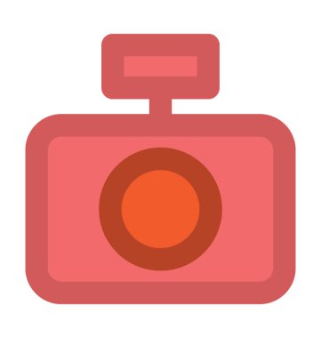 Flaş kamera düz vektör simgesi