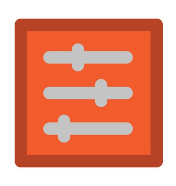 Ses ayar düz vektör simgesi