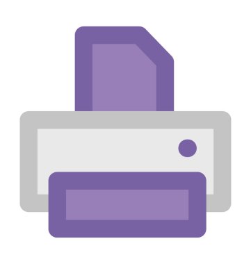 Yazıcı Düz Vektör Simgesi