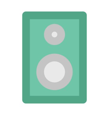 Hoparlör Düz Vektör Simgesi