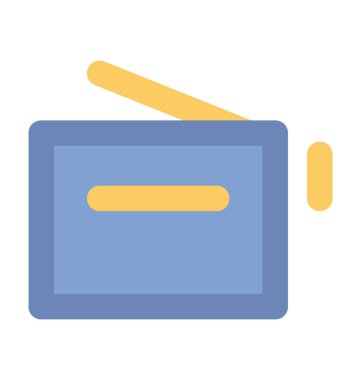 radyo düz vektör simgesi