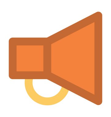 megafon düz vektör simgesi