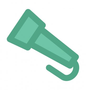 Mikrofon düz vektör simgesi