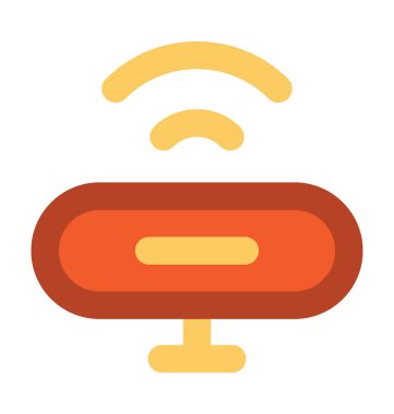 WiFi Modem kalın vektör simgesi