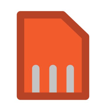 SD kartı kalın vektör simgesi