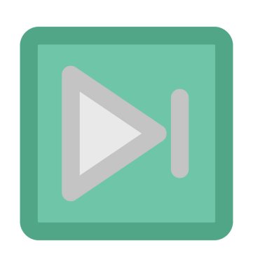 İleri düğmesi kalın vektör simgesi