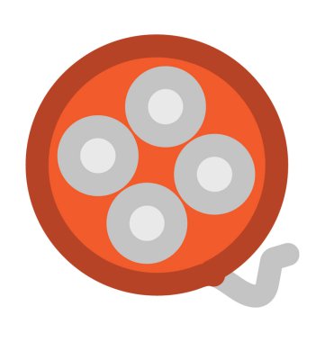 Teyp Reel kalın vektör simgesi