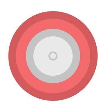 Dart tahtası düz vektör simgesi