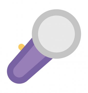 Mikrofon düz vektör simgesi