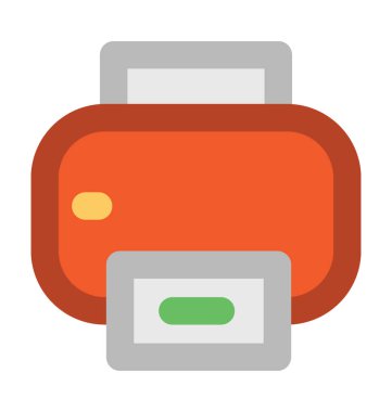 Yazıcı Düz Vektör Simgesi