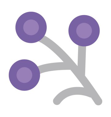 Dalları düz vektör simgesi