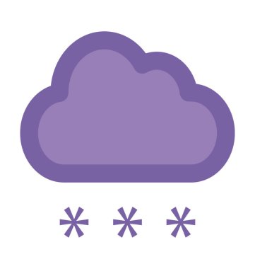 bulut düz vektör simgesi