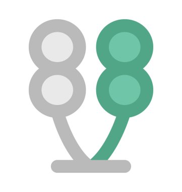 Bahçe yaprakları düz vektör simgesi