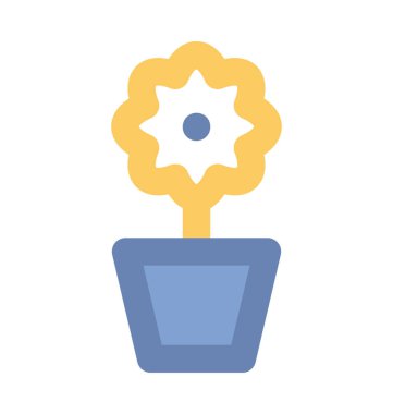 Çiçek Pot düz vektör simgesi