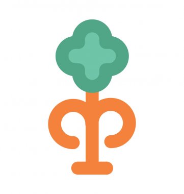 Çiçek kök düz vektör simgesi