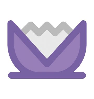 Açık Rose düz vektör simgesi