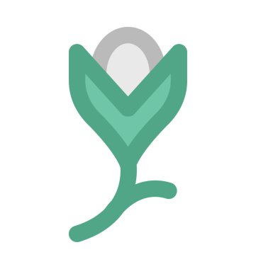 Açık Rose düz vektör simgesi