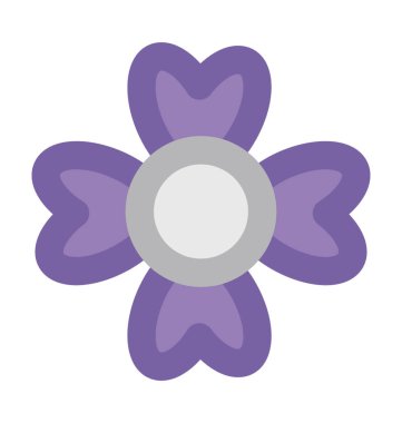 Gerbera çiçek düz vektör simgesi