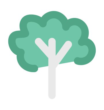 ağaç düz vektör simgesi