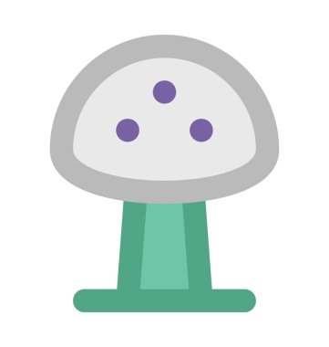 Mantar düz vektör simgesi