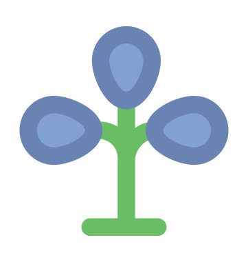 ağaç düz vektör simgesi