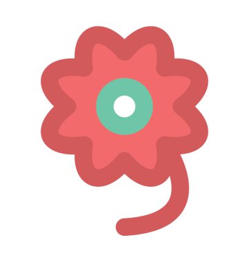 Çiçek Düz Vektör Simgesi