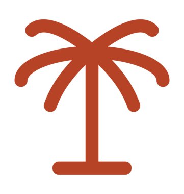 Palmiye ağacı düz vektör simgesi