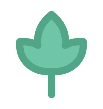 Çiçek yaprak düz vektör simgesi