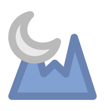 Manzara düz vektör simgesi