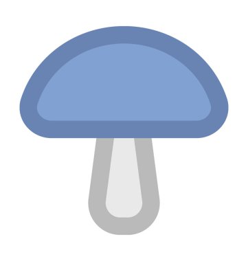 Mantar düz vektör simgesi