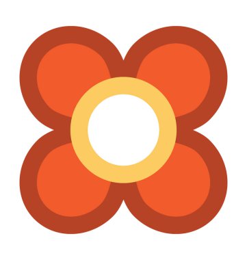 Çiçeği çiçek düz vektör simgesi