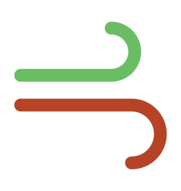 Hava öğesi düz vektör simgesi