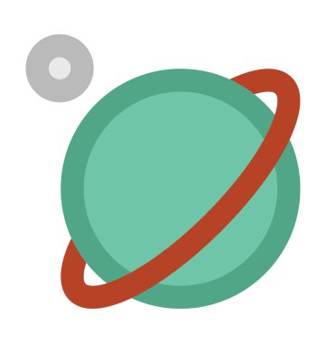 gezegen düz vektör simgesi